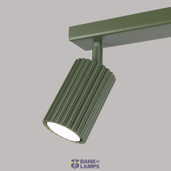 CEILING STRIP WITH TWO MOVABLE GREEN REFLECTORS, CARBON SERIES 2XGU10 image 4