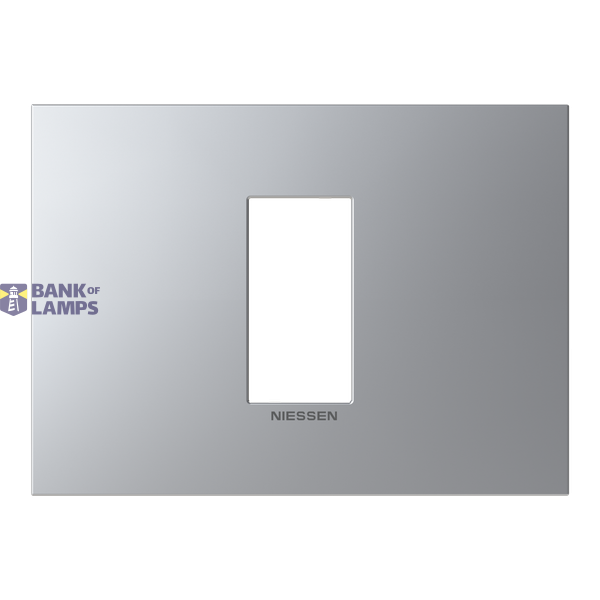 Frame 1 module - Niessen logo - Silver image 1