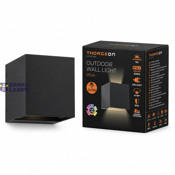 Outdoor Wall Light with CREE LED 2x3W IP54 Anthracite THORGEON image 1