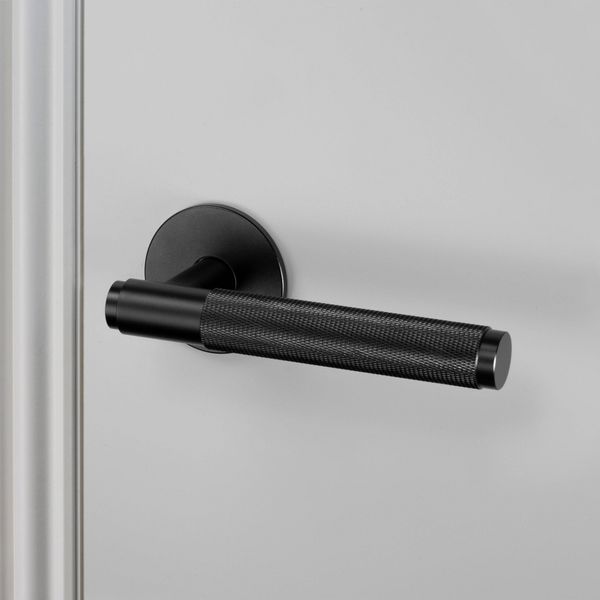 DOOR HANDLE / FIXED / SINGLE-SIDED / CROSS / BLACK image 1