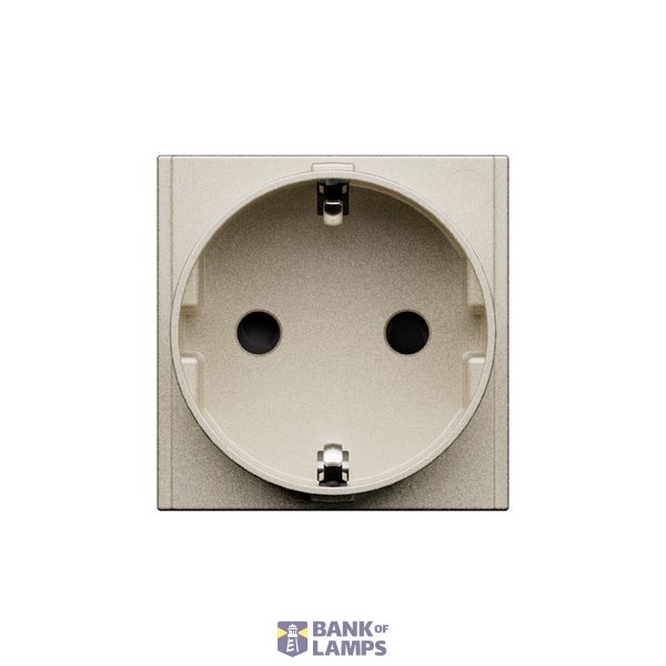 L.NOW - GERMAN SOCKET AUT.TERM. 2P+T CHAMPAGNE image 1