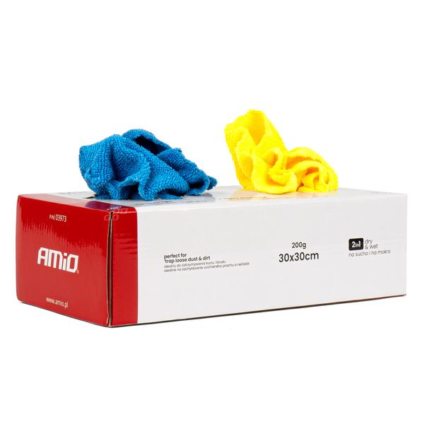 Microfiber cloth pack 30x30cm 200g AMIO-03973 image 1