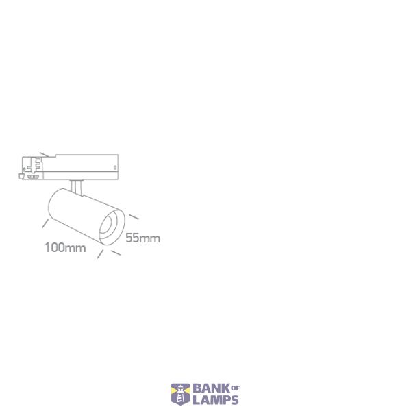 WHITE 8/10/12W PV CCTV TRACK SPOT 230V image 2