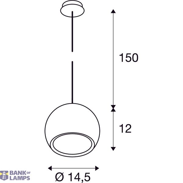 LIGHT EYE pendulum luminaire, GU10, max. 75W, ruby image 2