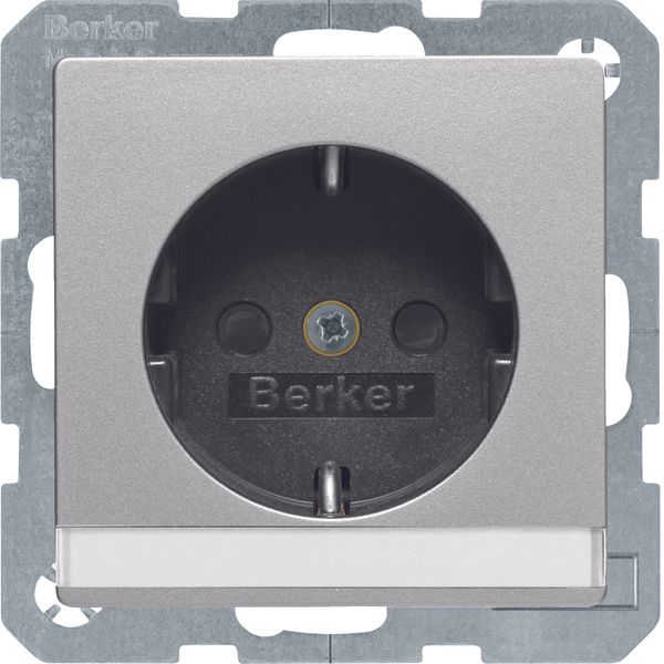 SCHUKO sock. outl. w. lab. field a. enh. cont. prot., Q1/Q3, alu velve image 1