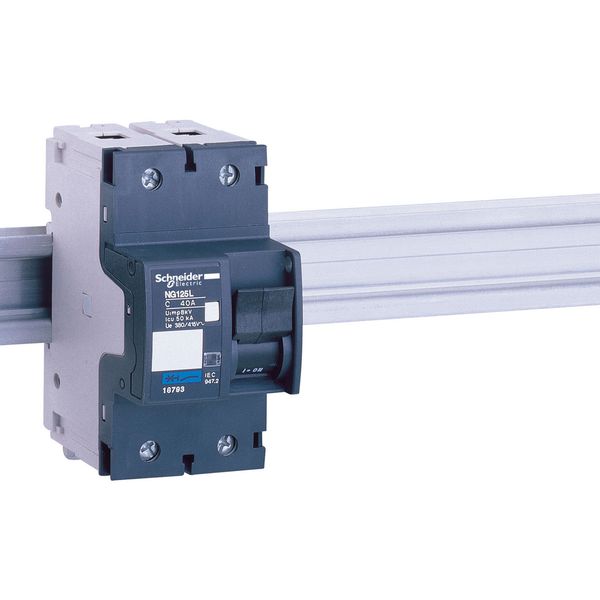 Miniature circuit-breaker, Acti9 NG125L, 2P, 25 A, C curve, 50 kA (IEC 60947-2) image 1