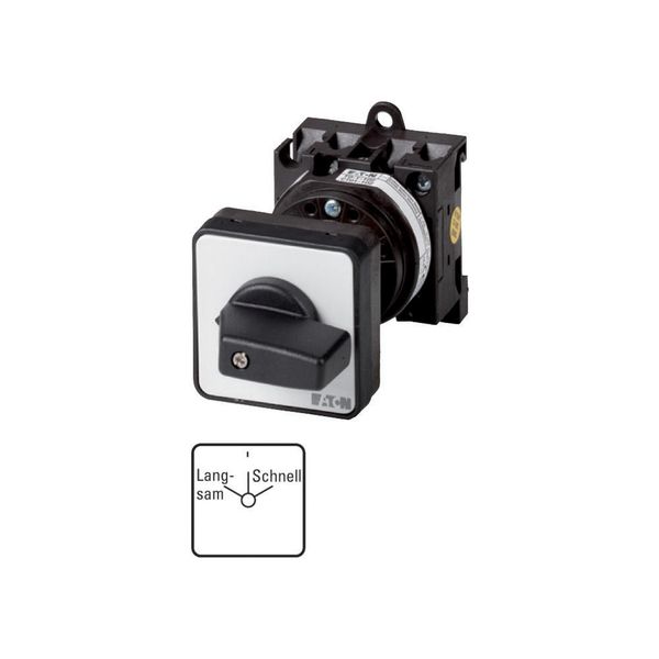 T0-2-15435/Z Changeover switches, T0, 20 A, rear mounting, 2 contact unit(s), Contacts: 4, With spring-return from HAND, 45 °, momentary/maintained, With 0 (Off) p image 5