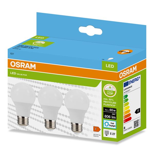 LEDPCRCLA60 8W/865 230VFR E27 FS3 OSRAM image 2