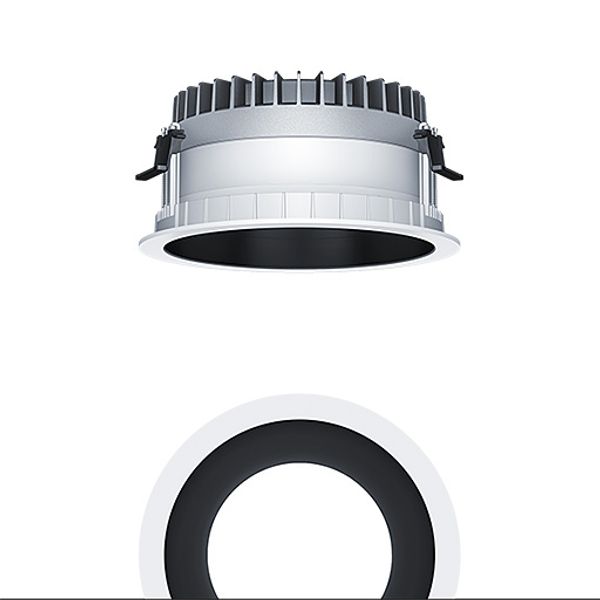 PANOS R R200 3k-840 SWI H BK WH - LED ceiling-recessed luminaire image 1