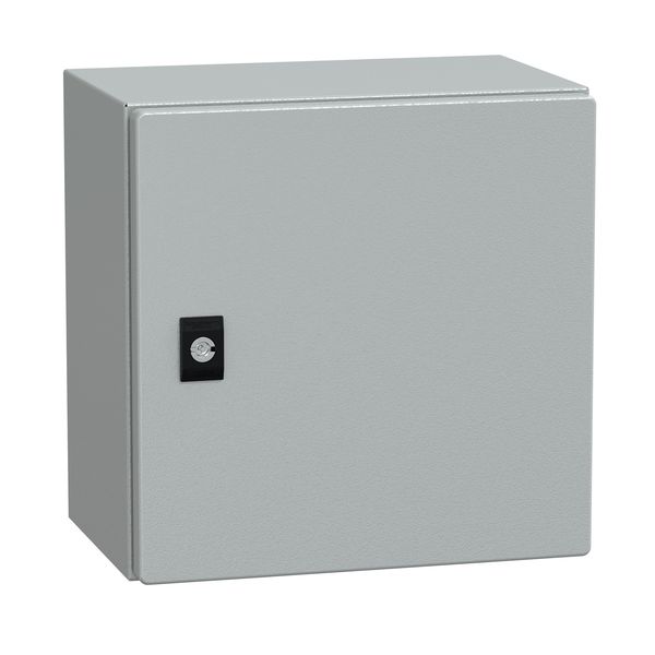 Spacial CRN plain door w/o mount.plate. H300xW300xD200 IP66 IK10 RAL7035.. image 1