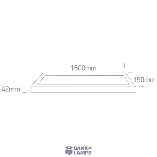 WHITE 15x150 40W CCTV UGR19 IP20 230V BACKLIT image 2