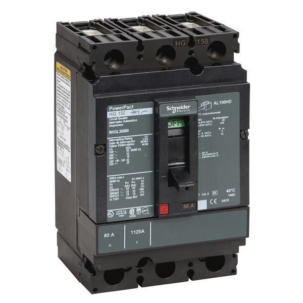 MOLDED CASE CIRCUIT BREAKER 600V 80A image 1