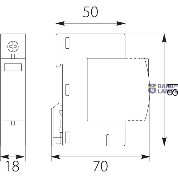 Surge arrester B+C 1P (T1+T2 AC) BY7-40/1-275 image 2