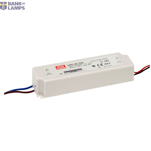 LPC-35-1400 Led driver, Class2 9-24V, 1400mA CC, MEAN WELL image 1