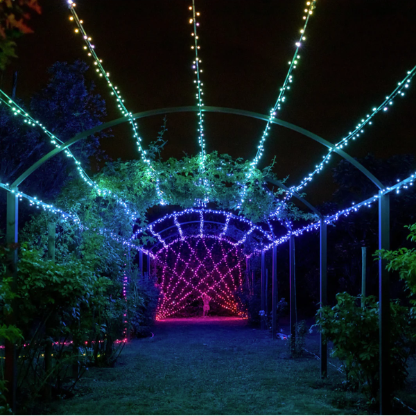 250L 5MM matt+clear flat RGBW lens light string, 8cm lamp spacing, Blackgreenwire, BT+WiFi, Gen II, IP44, Plug F image 3