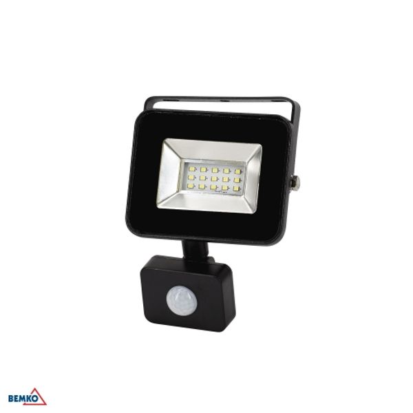 LED FLOODLIGHT SMD LOFOT 10W 4000K 850LM IP65 PIR BLACK image 1