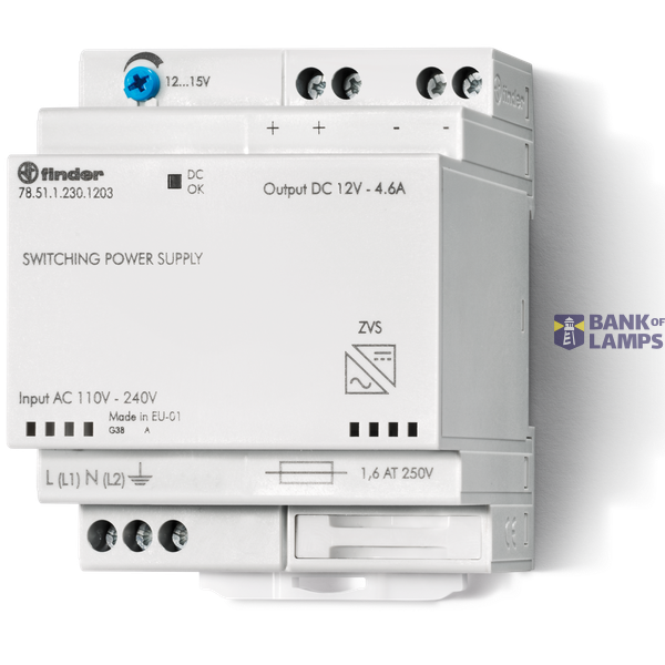 Switch.power suppl.70mm.In.110...240VUC Out.50W 12VDC/Volt.regulator (78.51.1.230.1203) image 1