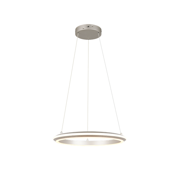 Amador LED pendant 45 cm brushed steel image 1