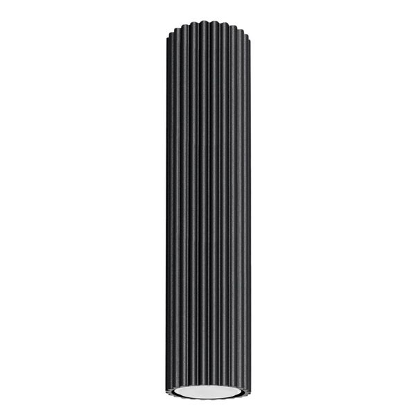 VERTICAL TUBE 30CM WITH AN ELEGANT BLACK LAMPSHADE FOR GU10 FROM THE KARBON FAMILY image 1