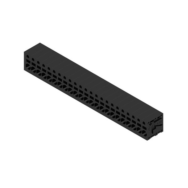 Printed circuit board terminals, 5.00 mm, Number of poles: 23, 90°, Solder pin length (l): 3.5 mm, tinned, black, PUSH IN without actuator, Clamping range, max. : 2.5 mm², Box image 4