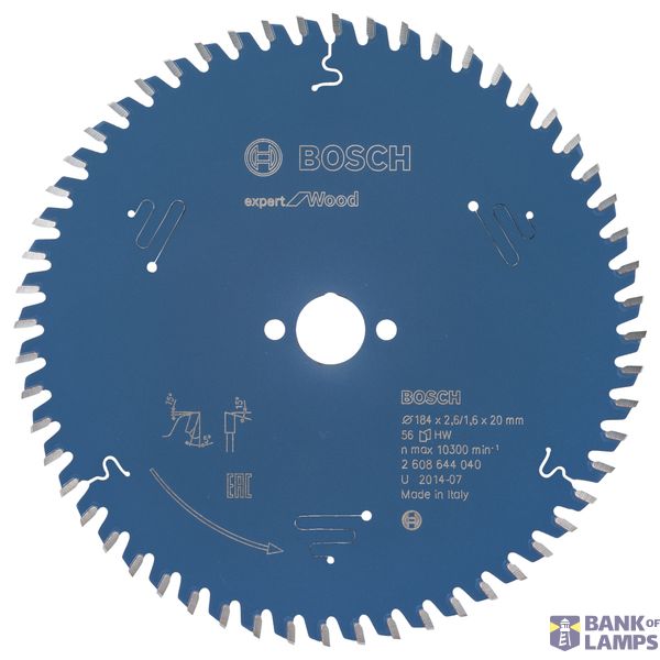 Circular saw blade Expert for Wood 184 x 20 x 2,6 mm, 56 image 1