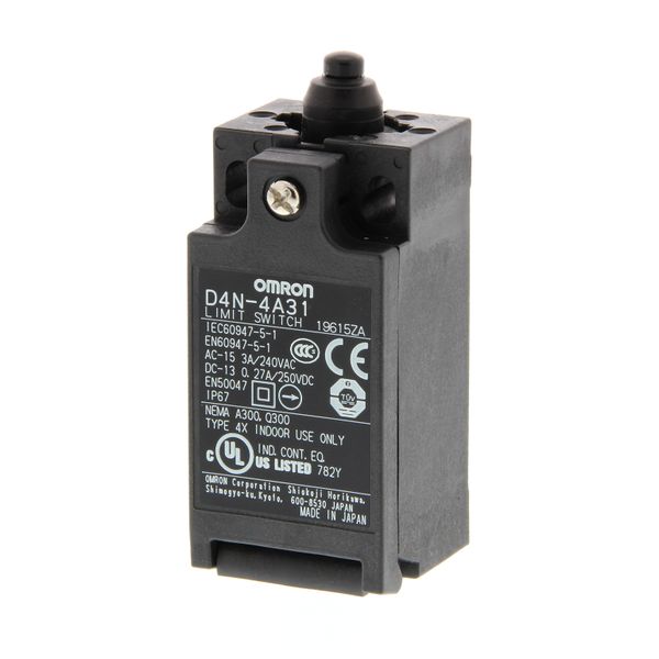 Safety Limit switch, D4N, M20 (1 conduit), 1NC/1NO (slow-action), top D4N 0163E image 1