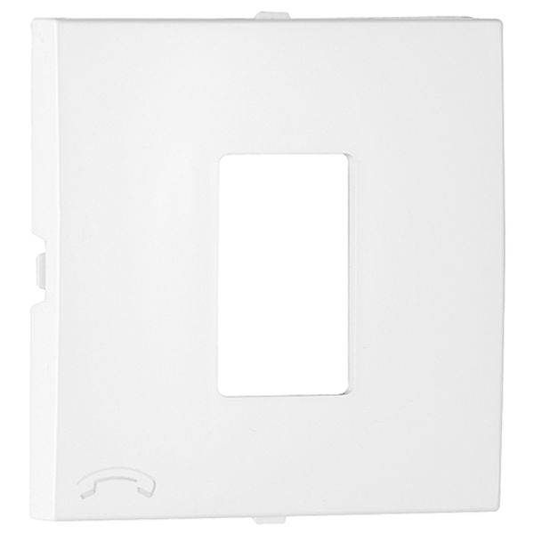 COVER PLATE F/TELEPHONE SOCKET WHITE image 1