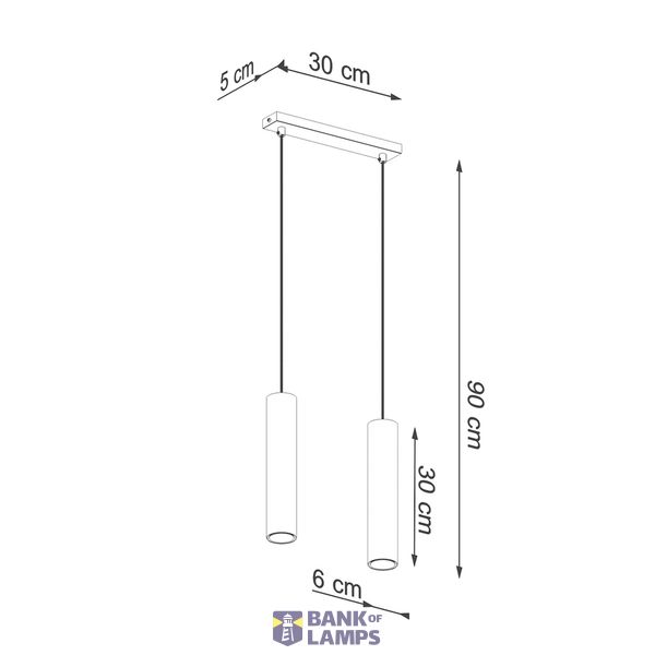 HANGING LAMP LAGOS 2 GOLDEN GLOSS GU10 2X10W IP20 image 4