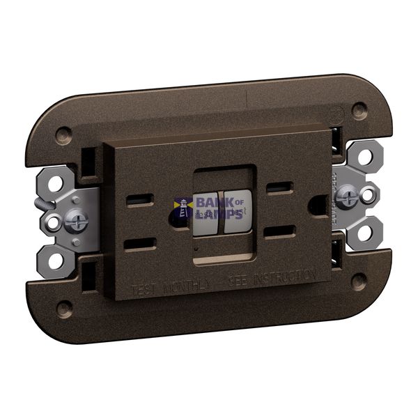 L.NOW - DUPLEX SOCKET GFC6 15A BRONZE image 1