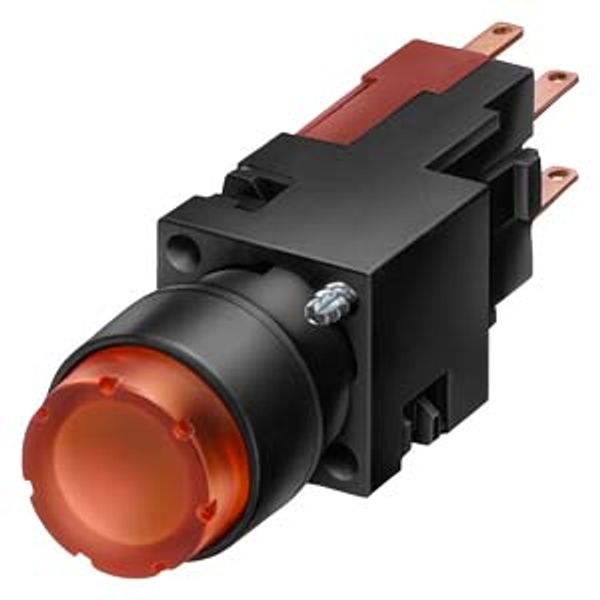 Illuminated pushbutton, 16 mm, round plastic image 1