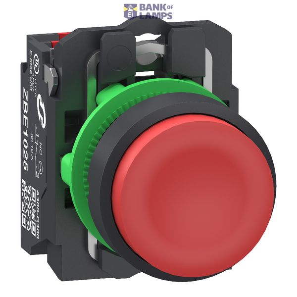 Plastic PB red projecting 1 NC Push-in image 2