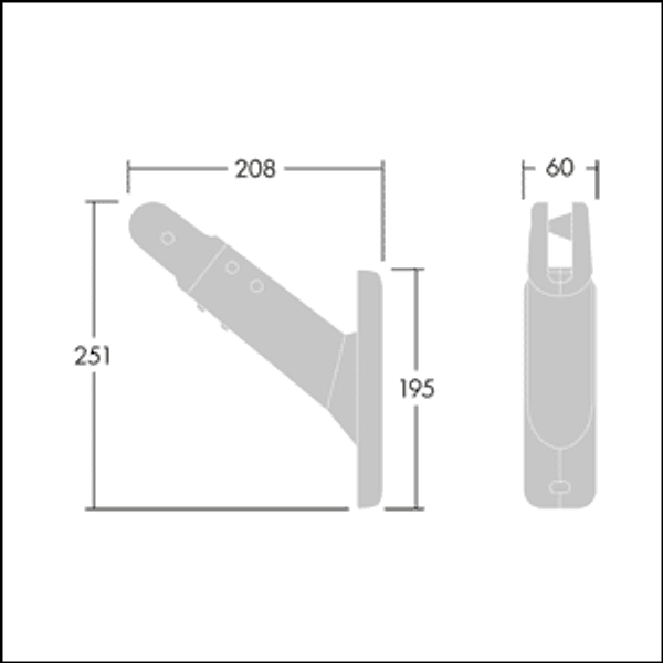 CONT3 12L POLE BRACKET BK - Mounting bracket image 3