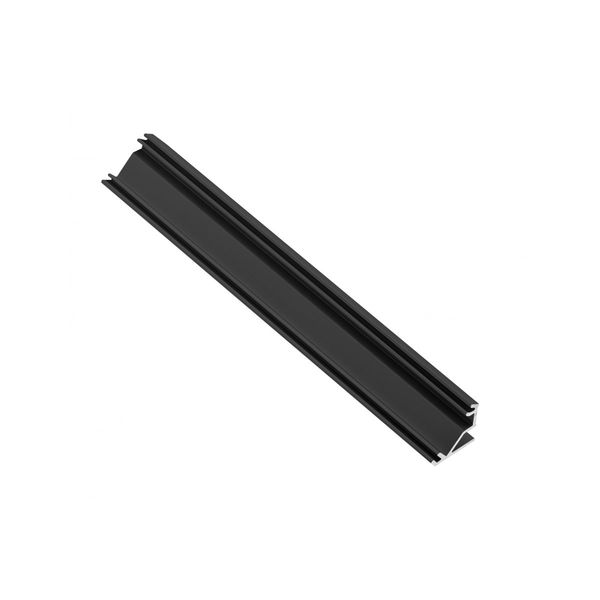 Profile GLAX for LED strip, corner surface-mounted, 2 m, black image 1