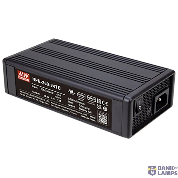 Mean Well lead battery charger NPB-360-24TB 24 V charging current (max.) 12 A image 1