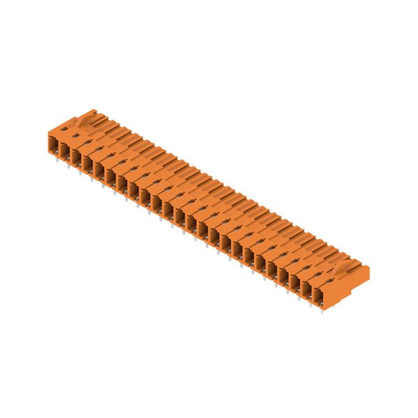 PCB plug-in connector, female header, closed side, THT solder connection, 5.08 mm, Number of poles: 24, 90°, Solder pin length (l): 3.2 mm, tinned, orange, Box image 2