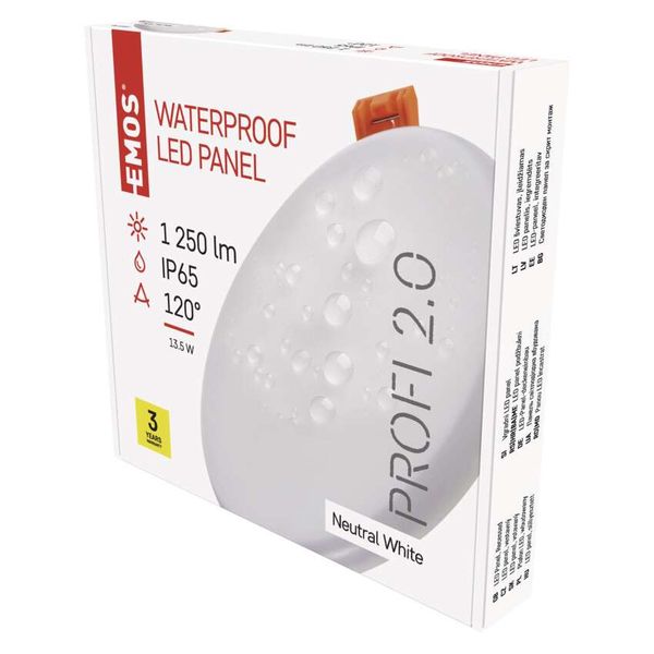 LED panel VIXXO155 mm, round, built-in, white, 13.5W neutral white image 1