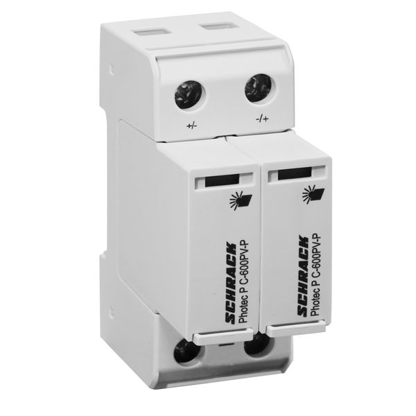 PV Surge Arrester Class 2 (C) 600VDC, In 20kA+Aux.Cont. image 1