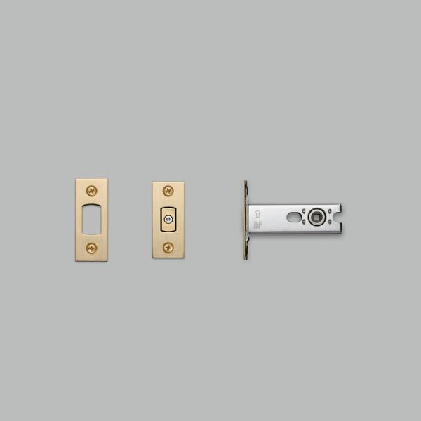 DEADBOLT LATCH / THUMBTURN LOCK / 57MM / BRASS image 1