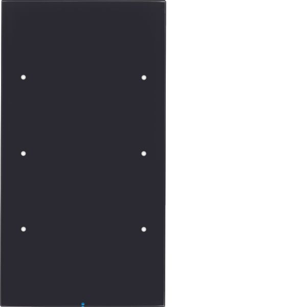 Touch sensor, 3-gang comf, intg bus coupling unit, KNX - R.3, glass bl image 1