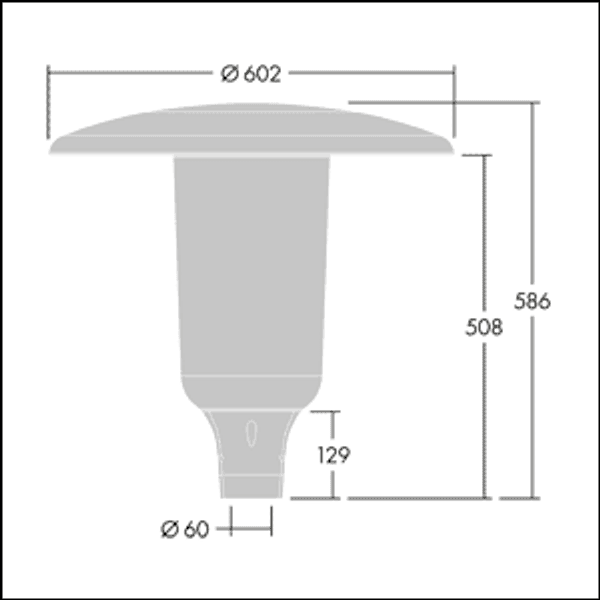 ARS 12L70-740 WSC CL CL2 W5 T60 ANT - LED post-top amenity luminaire image 3