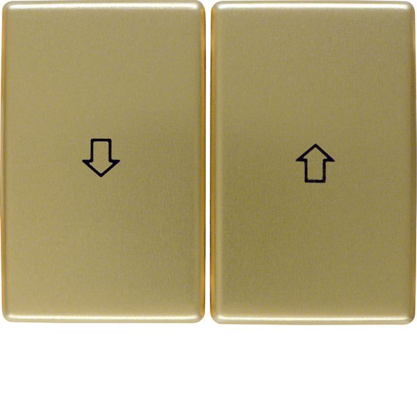 Rockers with imprinted symbol arrow, Arsys, gold metal image 1