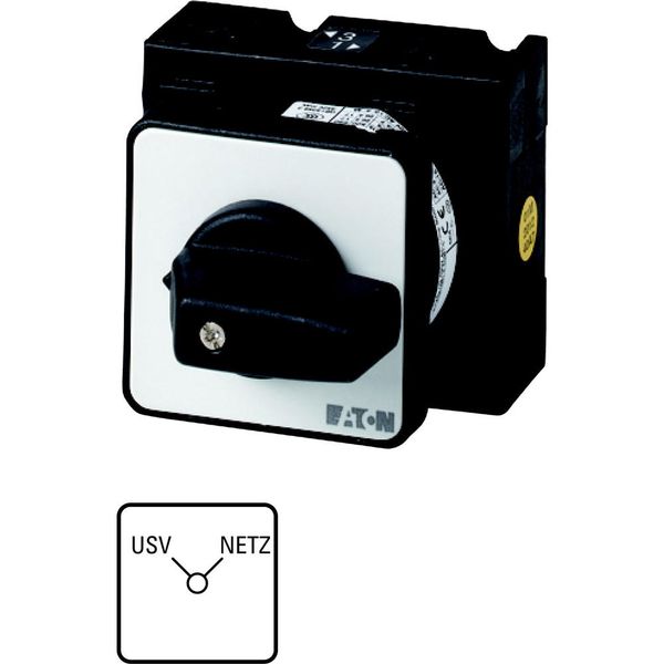 T3-2-15542/E Changeoverswitches, T3, 32 A, flush mounting, 2 contact unit(s), Contacts: 4, 90 °, maintained, Without 0 (Off) position, USV-NETZ, Design number 1554 image 3