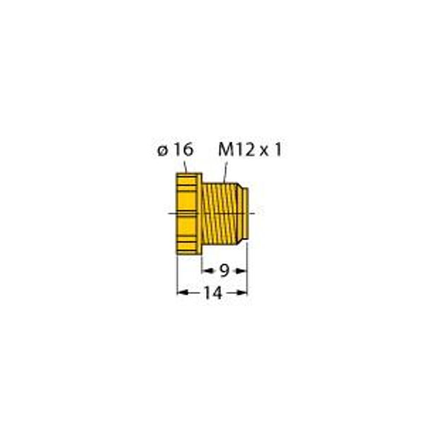 Accessories for Actuator/Sensor Cables End Cap M12   VS-M12-YE image 1