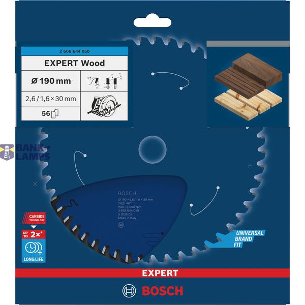 Circular saw blade Expert for Wood 190 x 30 x 2,6 mm, 56 image 2
