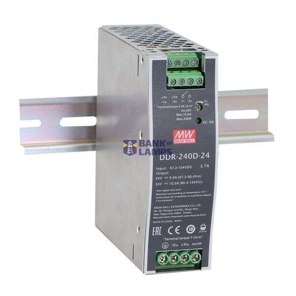 DDR-240B-48 DC/DC Converter 16.8-33.6V:48V 5A 240W, MEAN WELL image 1