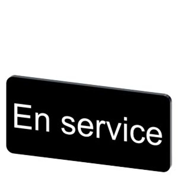 Labeling plate 12.5 x 27 mm, label black, labeling: En Service image 1