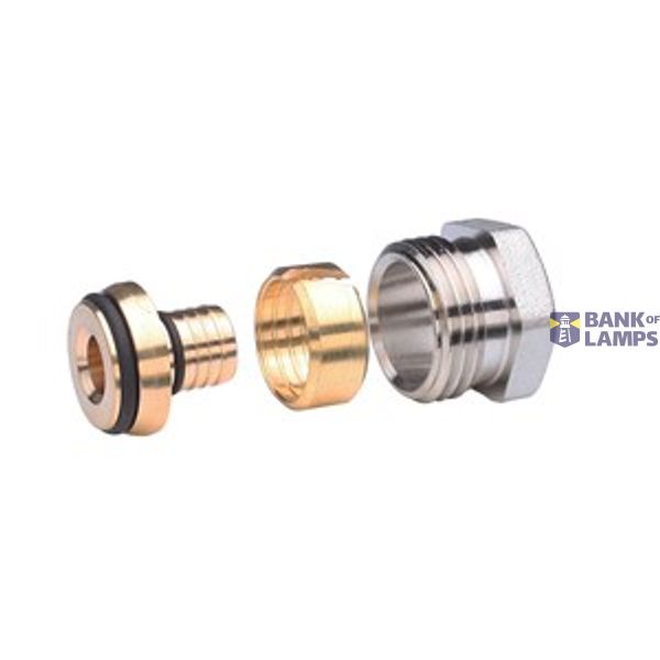 Compression fittings for PEX plastic tubings, G 1/2" A, 15x2.5, Nickel plated image 1