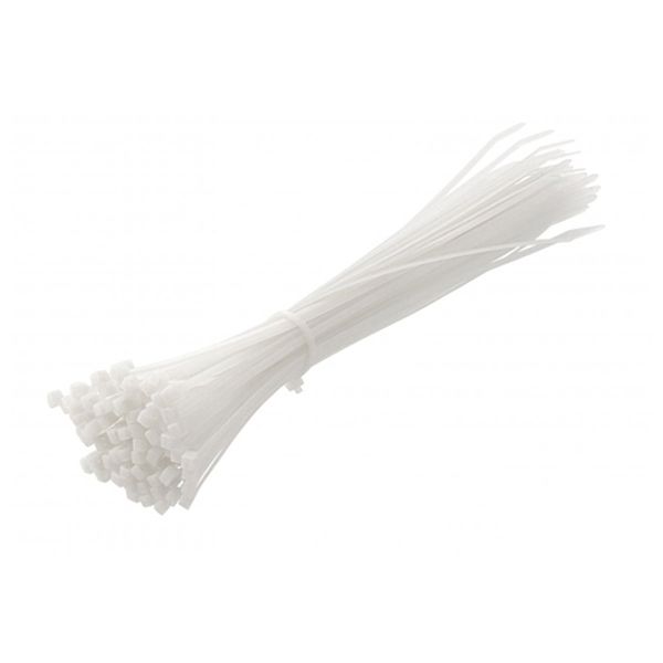 Nylon ties 3,6 x 300 mm, 100 pcs., white image 1