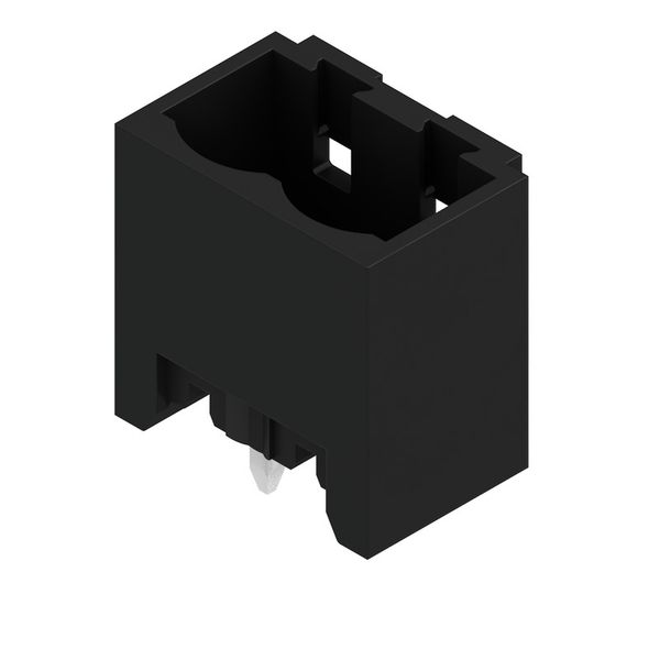 PCB plug-in connector, male header, closed side, THT/THR solder connection, 5.08 mm, Number of poles: 2, 180°, Solder pin length (l): 1.5 mm, tinned, black, Tape image 2