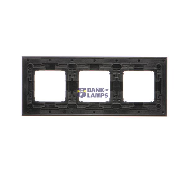 Double socket outlet without earthing, with shutters, black matt, 16A image 1